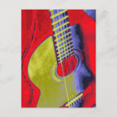 Pop Art Guitar Postkarte (Vorderseite)