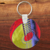 Pop Art Guitar Schlüsselanhänger (Vorderseite)