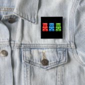 Pop-Art-Gummibären Button (Beispiel)