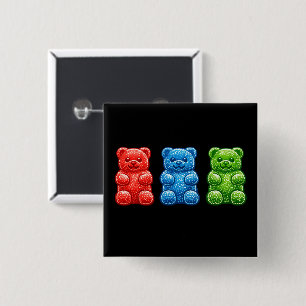 Pop-Art-Gummibären Button