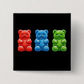 Pop-Art-Gummibären Button (Vorderseite)