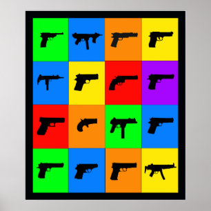 Pop Art Guns Poster