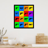 Pop Art Guns Poster (Küche)