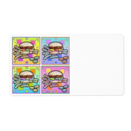 Pop Art HAMBURGER AVERY ETIKETTIEREN (Vorne)