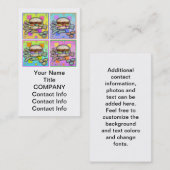 Pop Art HAMBURGER BUSINESS CARD Visitenkarte (Vorne/Hinten)