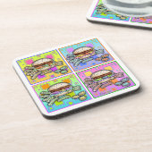 Pop Art HAMBURGER CORK UNTERSETZER SET 6 (Linke Seite)