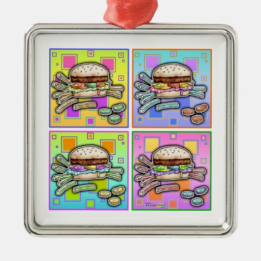 Pop Art HAMBURGER HANGING ORNAMENT (Vorne)