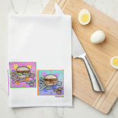 Pop Art HAMBURGER KITCHEN TOWEL Küchentuch (Viertel Falte)