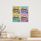 Pop Art HAMBURGER POSTERS - DRUCKEN Poster (Küche)