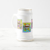 Pop Art HAMBURGER TASSE - Bierstein (Vorderseite Links)
