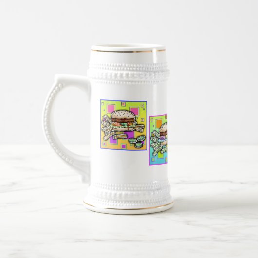 Pop Art HAMBURGER TASSE - Bierstein (Links)