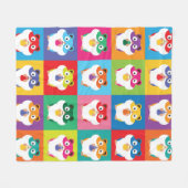 Pop Art Hamsters Fleece Blanket (Vorderseite (Horizontal))