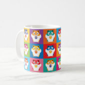 Pop Art Hamsters Kaffeemaschine Tasse (Vorderseite Links)