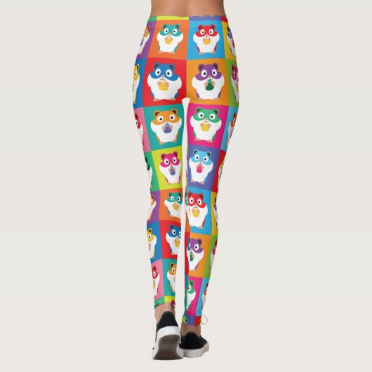 Pop Art Hamsters Leggings (Rückseite)