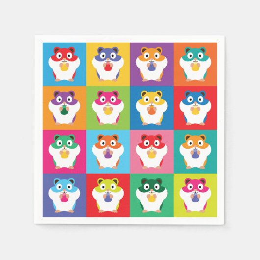 Pop Art Hamsters Napkins Serviette (Vorderseite)