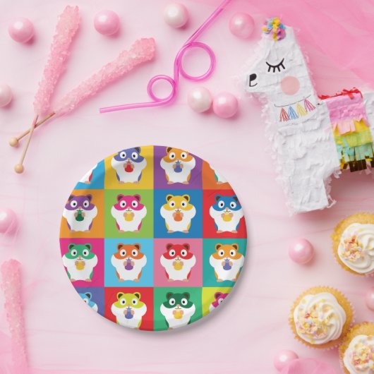 Pop Art Hamsters Papierplatte Pappteller (Party)