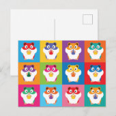 Pop Art Hamsters Postcard Postkarte (Vorne/Hinten)