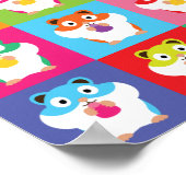 Pop Art Hamsters Poster (Ecke)