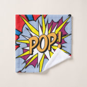Pop Art Handtuch Badhandtuch Set (Waschlappen)