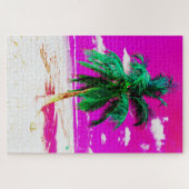 Pop Art Hawaii Island Travel Beach Palm Tree Puzzle (Horizontal)
