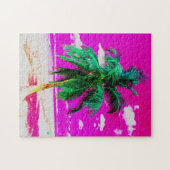 Pop Art Hawaii Island Travel Beach Palm Tree Puzzle (Horizontal)