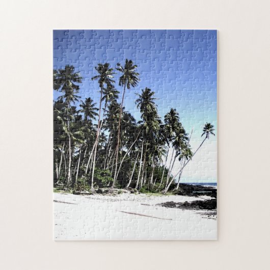 Pop Art Hawaii Island Travel Beach Palmen Puzzle (Vertikal)