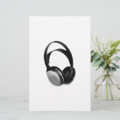 Pop Art Headphone Briefpapier (Stehend Vorderseite)