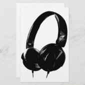 Pop Art Headphone Briefpapier (Vorne/Hinten)