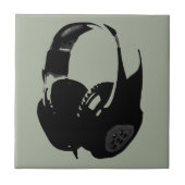 Pop Art Headphone Fliese (Vorderseite)