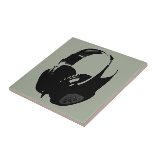 Pop Art Headphone Fliese (Seite)