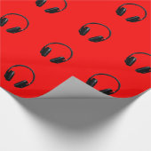 Pop Art Headphone Geschenkpapier (Ecke)