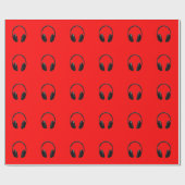 Pop Art Headphone Geschenkpapier (Flach)