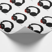 Pop Art Headphone Geschenkpapier (Ecke)