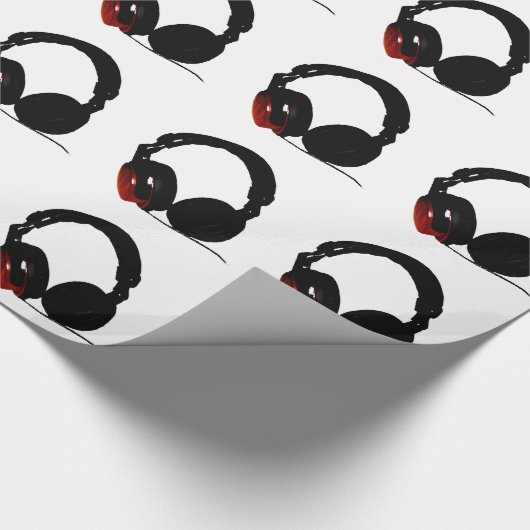 Pop Art Headphone Geschenkpapier (Ecke)