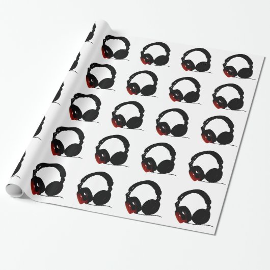 Pop Art Headphone Geschenkpapier (Ungerollt)