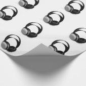 Pop Art Headphone Geschenkpapier (Ecke)