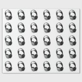 Pop Art Headphone Geschenkpapier (Flach)