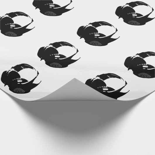 Pop Art Headphone Geschenkpapier (Ecke)