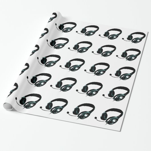 Pop Art Headphone Geschenkpapier (Ungerollt)