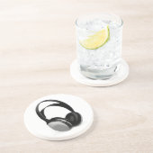 Pop Art Headphone Getränkeuntersetzer (Seite)