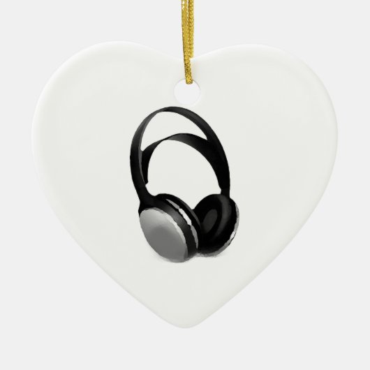 Pop Art Headphone Keramik Ornament (Vorne)
