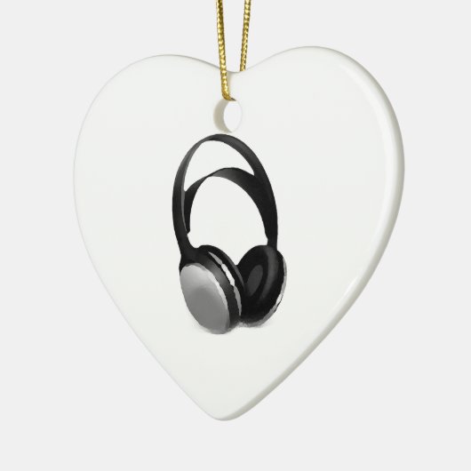 Pop Art Headphone Keramik Ornament (Links)