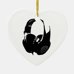 Pop Art Headphone Keramik Ornament