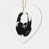 Pop Art Headphone Keramik Ornament (Links)