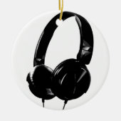 Pop Art Headphone Keramik Ornament (Vorne)
