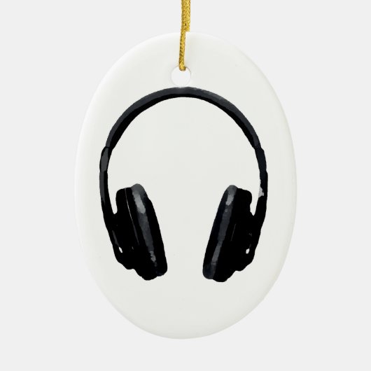 Pop Art Headphone Keramikornament (Vorne)
