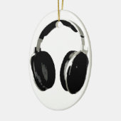 Pop Art Headphone Keramikornament (Links)