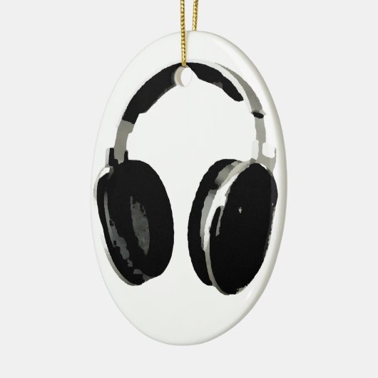 Pop Art Headphone Keramikornament (Links)