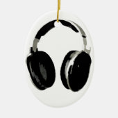 Pop Art Headphone Keramikornament (Vorne)