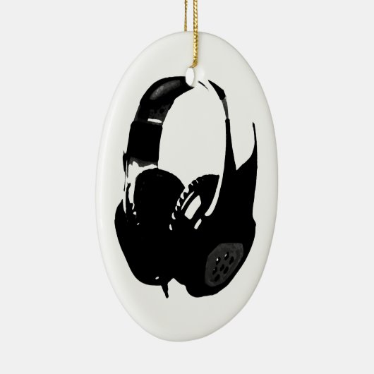 Pop Art Headphone Keramikornament (Rechts)